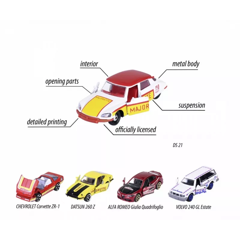 Automobilių rinkinys Majorette 60-asis jubiliejus 5 vnt.