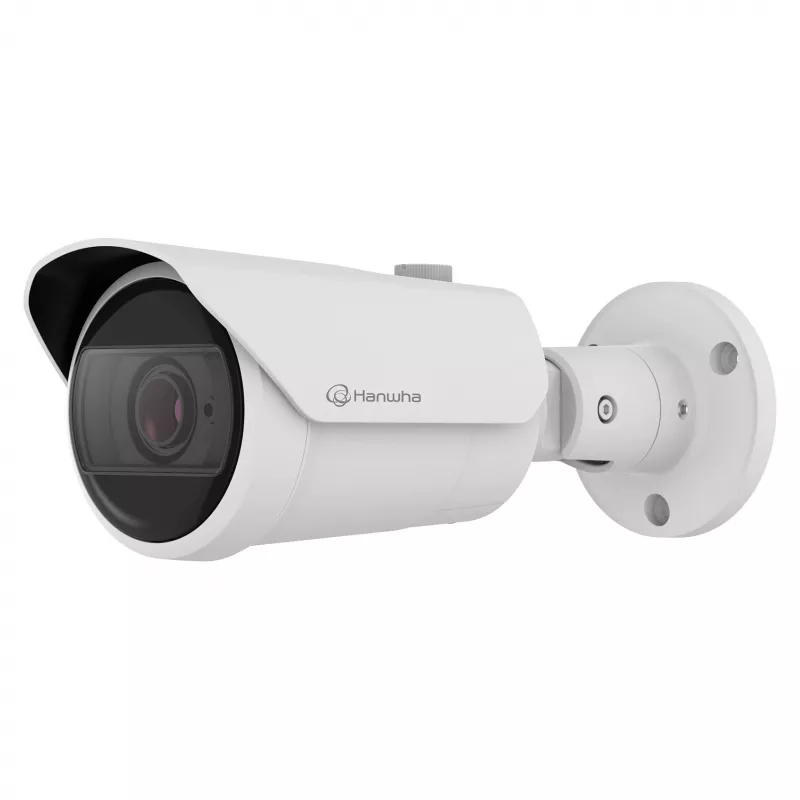 Hanwha QNO-C8083R tinklinė kulkos kamerė, 5 MP, H.265, 3.2-10 mm, AI, IR, IK10, IP66