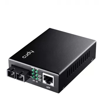 Cudy MC100SA-20 tinklo medijos keitiklis 100 Mbit/s 1310 nm vienmodis Juodas