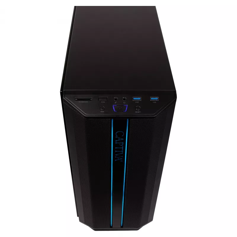 Stalinis kompiuteris Captiva Advanced Gaming R98-206 su AMD Ryzen 7 5700X, 32GB RAM, 1TB M.2 SSD, Nvidia GeForce RTX 5060, Wi-Fi 6, Windows 11