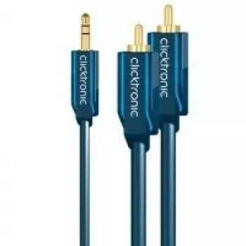 MP3 adapterio laidas (3,5 mm lizdas / 2x RCA kištukas) - 5,0 m