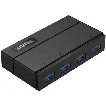 UNITEK Y-HB03001 USB 3.2 Gen 1 (3.1 Gen 1) Type-B sąsajų šakotuvas 5000 Mbit/s Juodas
