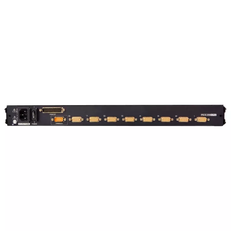 ATEN CL5708MW 43 cm pločio LCD KVM jungiklis, USB-PS/2, VGA, 8 prievadų, UK išdėstymas