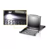 ATEN CL5708MW 43 cm pločio LCD KVM jungiklis, USB-PS/2, VGA, 8 prievadų, UK išdėstymas