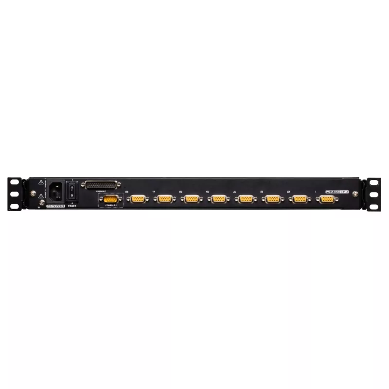 ATEN CL5708MW 43 cm pločio LCD KVM jungiklis, USB-PS/2, VGA, 8 prievadų, UK išdėstymas