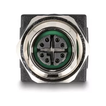 Delock adapteris M12 X-koduotas 8 kontaktų lizdas į RJ45 lizdą tiesus