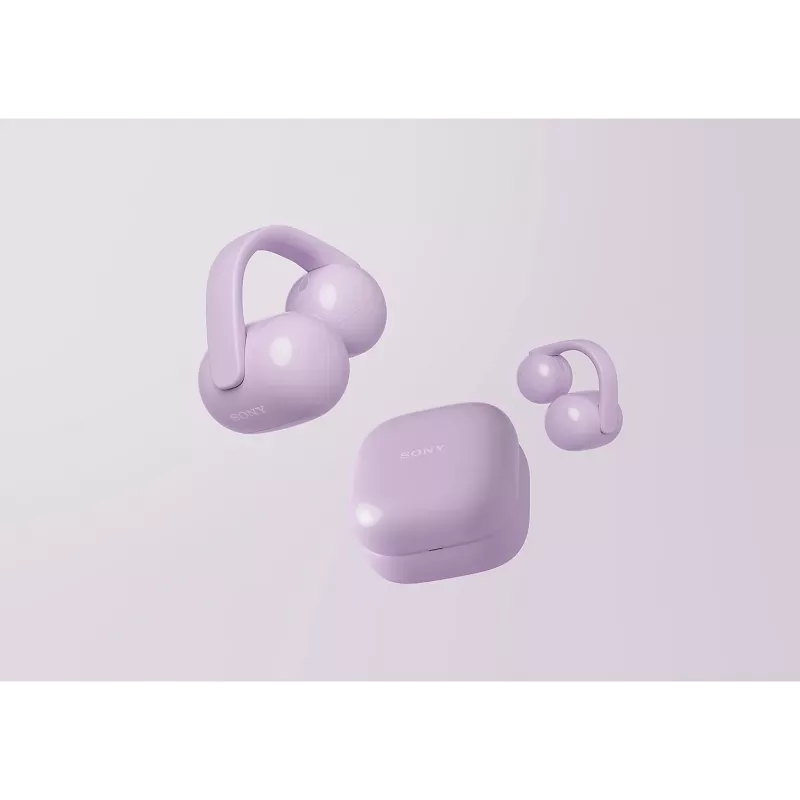 Sony LinkBuds WF-LC900 Clip | Atviro tipo belaidžiai ausinukai | Levandų spalva | Bluetooth 5.3
