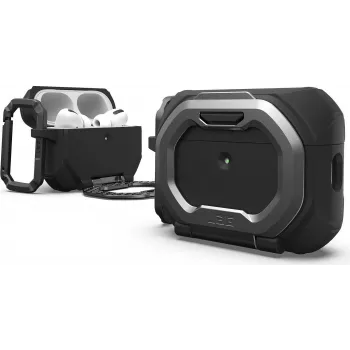 UAG Urban Armor Gear Monarch dėklas Apple AirPods Pro 3, juodas/sidabrinis