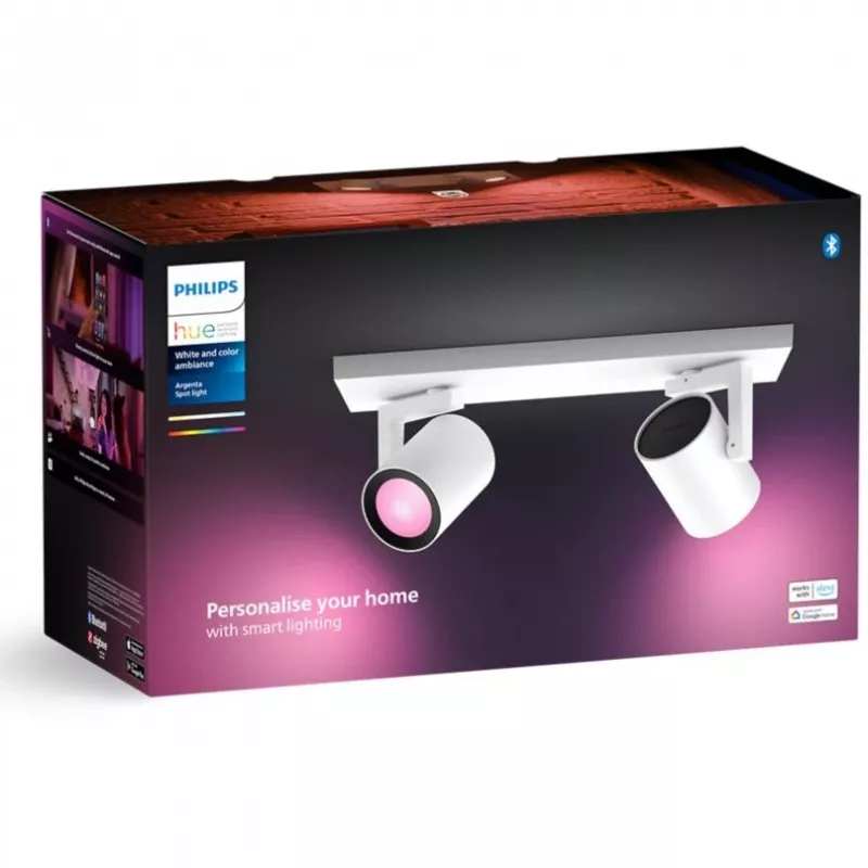 Philips Hue White&Col. Amb. Argenta Spot 2 flg. White 2x4,2W