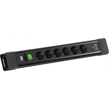 BACHMANN CONNECTUS 6xCEE7/3 1 jungiklis, 1xUSB C/C 45W L=2,0m CEE7/7 juoda (BM0022772)