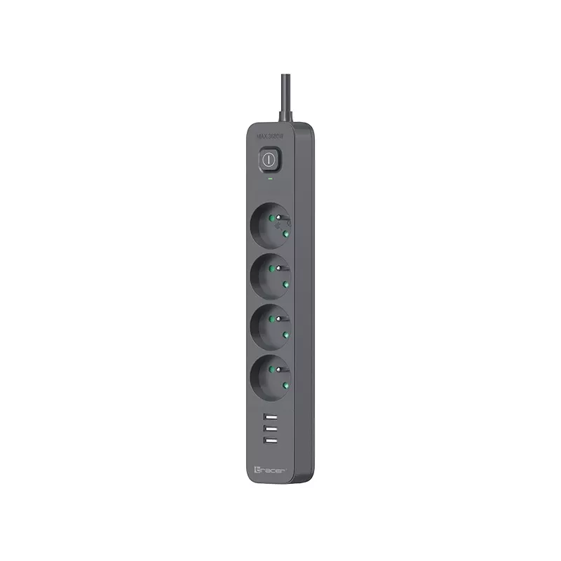 Tracer 47685 Power Line+ 5m (4 kištukiniai lizdai + 3x USB A)