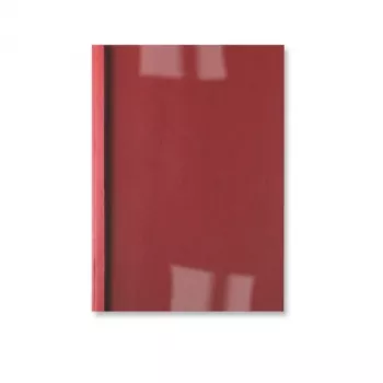 GBC LeatherGrain terminiai viršeliai 3mm Raudoni (100 vnt.), A4, Raudona, Skaidri, Matinė, 30 lapų, 3 mm, 297 mm