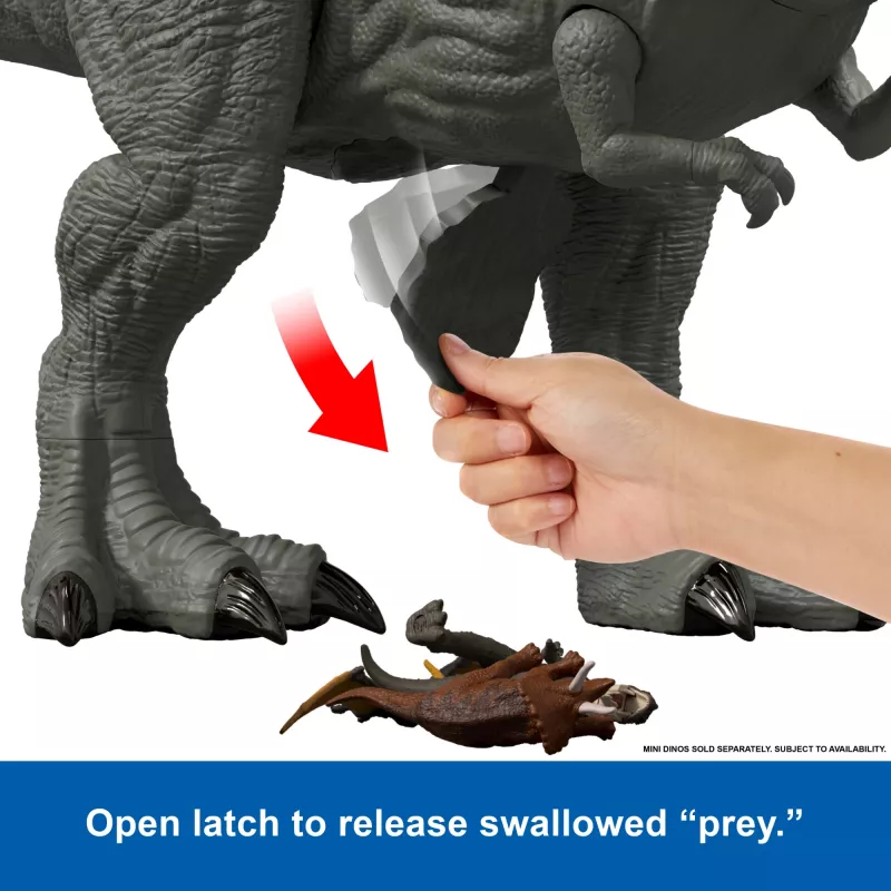 Jurassic World Rebirth Super Colossal Tyrannosaurus Rex veiksmo figūrėlė, T-Rex dinozauras iš filmo