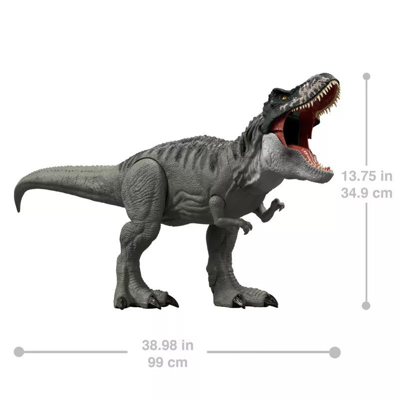 Jurassic World Rebirth Super Colossal Tyrannosaurus Rex veiksmo figūrėlė, T-Rex dinozauras iš filmo