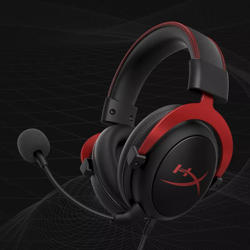 Žaidimų ausinės HyperX Cloud II (Juoda-Raudona)