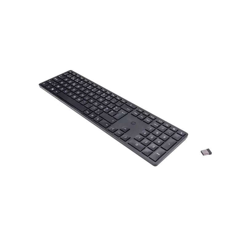 HP 450 programuojama belaidė klaviatūra, RF belaidis + USB, AZERTY Belgijos išdėstymas, juoda