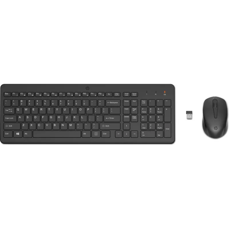 HP 330 belaidis pelės ir klaviatūros rinkinys, pilno dydžio (100%), belaidis, RF, juodas, pelė įtraukta