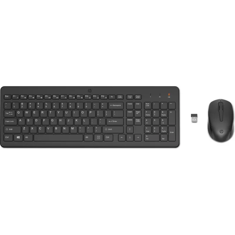 HP 330 belaidis pelės ir klaviatūros rinkinys, pilno dydžio (100%), belaidis, RF, juodas, pelė įtraukta
