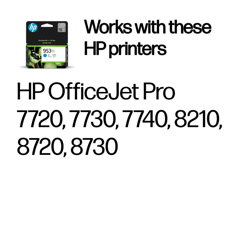 Originali HP 953XL didelės talpos purškalo kasetė, Cyan