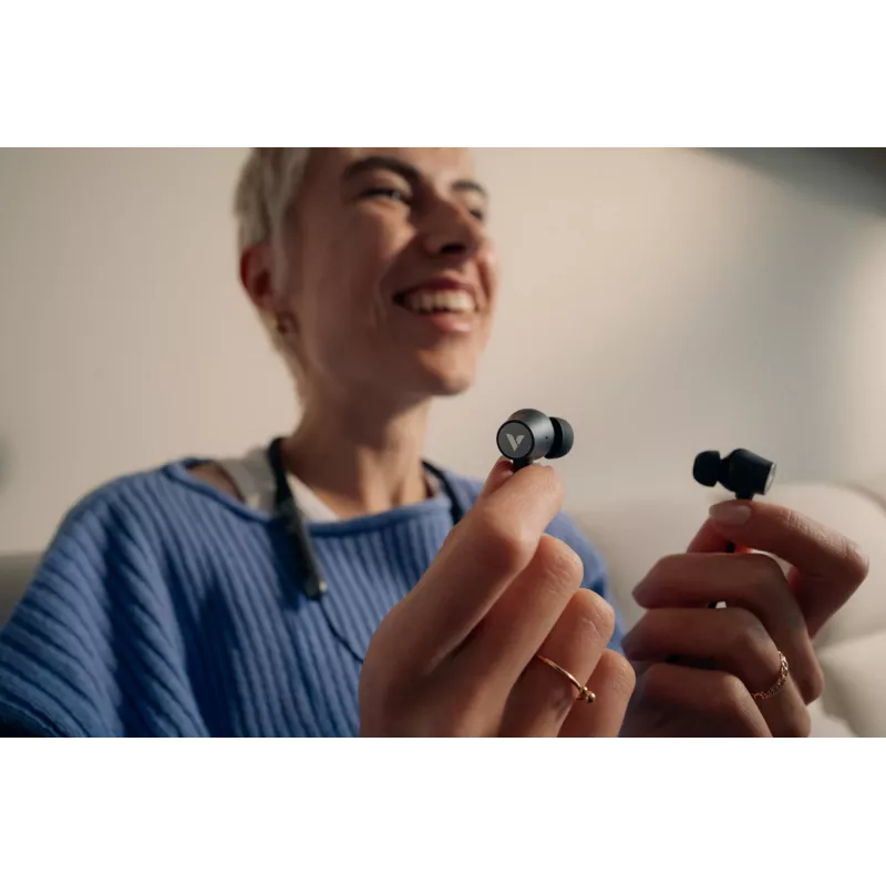 Verbatim TruSound ANC Neckband Earbuds Black, Belaidės ausinės su aktyviu triukšmo slopinimu, 20–20000 Hz, 46.5 g