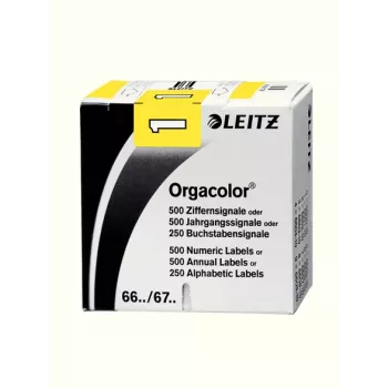 Leitz Orgacolor lipni etiketė Suapvalintas stačiakampis Geltona