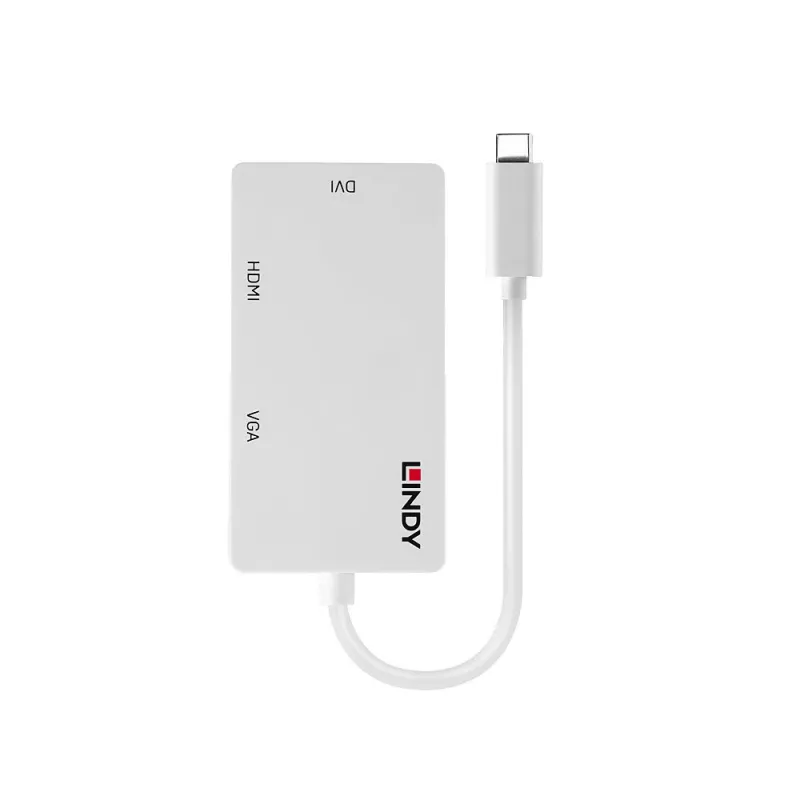 Lindy USB Type C į Trigubą Ekraną Konverteris, 3840 x 2160 pikselių