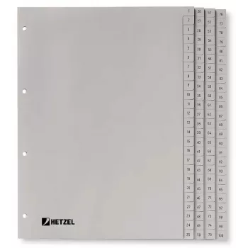 Rexel PP skirtukai, pilki, skaitmeniniai, A4