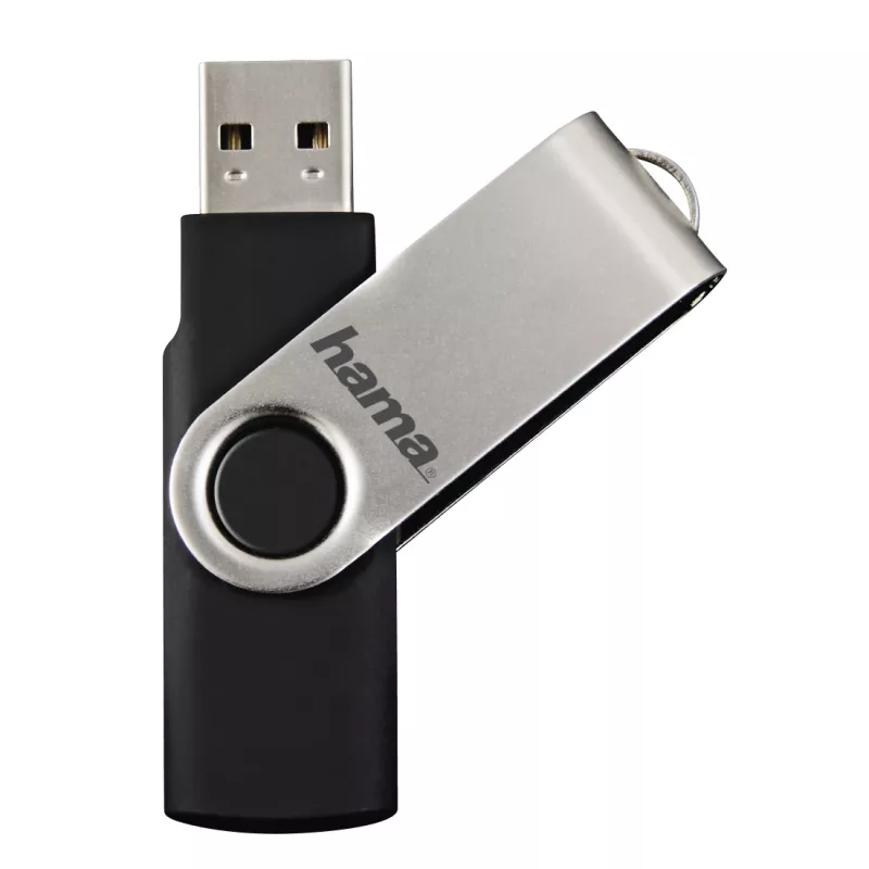 Hama 00181059 USB atmintukas 8 GB USB Type-A 2.0 juodas, sidabrinis