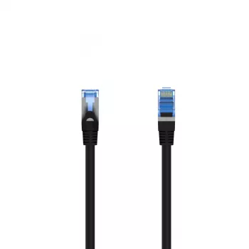 Hama 00300009 tinklo kabelis, juodas, 10 m, Cat6a, S/FTP (S-STP)