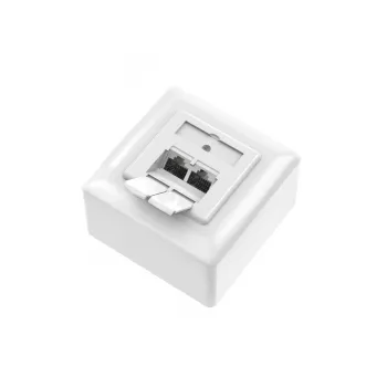 Hama 00300029 lizdas 2 x RJ-45 baltas