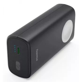 Powerbank Hama Watch 10000 mAh Juoda, Pilka