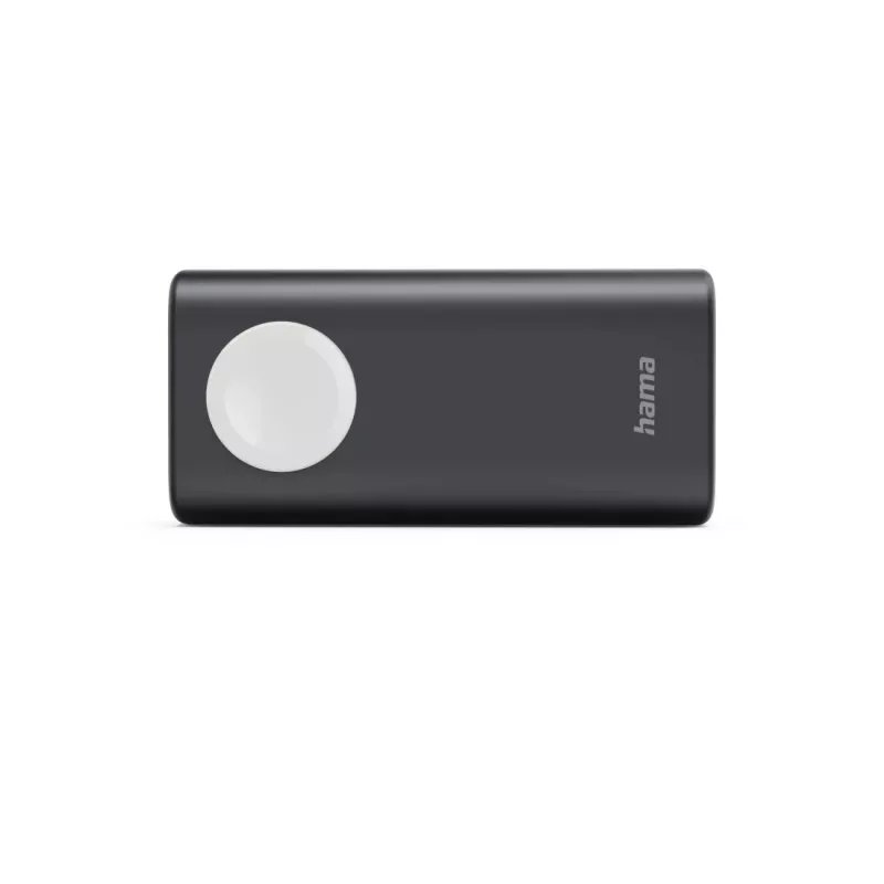 Powerbank Hama Watch 10000 mAh Juoda, Pilka
