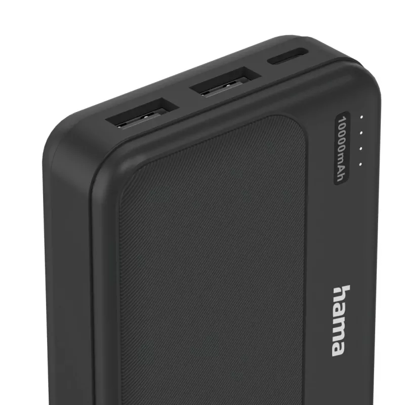 Hama Pocket 10 nešiojamas akumuliatorius 10000 mAh juodas