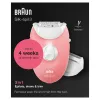 Braun Silk-epil 3-277 epiliatorius, baltas/rožinis