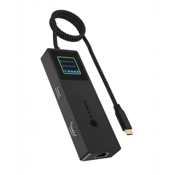 ICY BOX Spade Dock 4038, 7-in-1 DockingStation su LCD ekranu ir PD 100 W