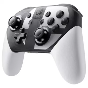 Nintendo Switch Pro Controller Super Smash Bros. Ultimate Edition juoda, pilka, balta belaidis valdiklis su Bluetooth, analoginis / skaitmeninis, Nintendo Switch