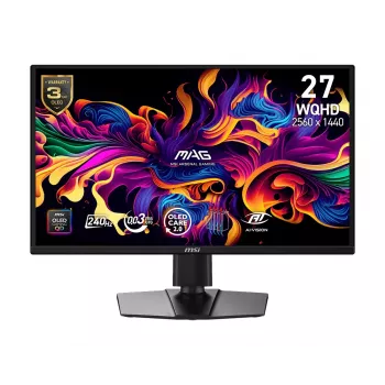 MSI MAG 272QPDE QD-OLED X24 monitorius 67,3 cm (26,5 colio) 2560 x 1440 pikselių Wide Quad HD juodas