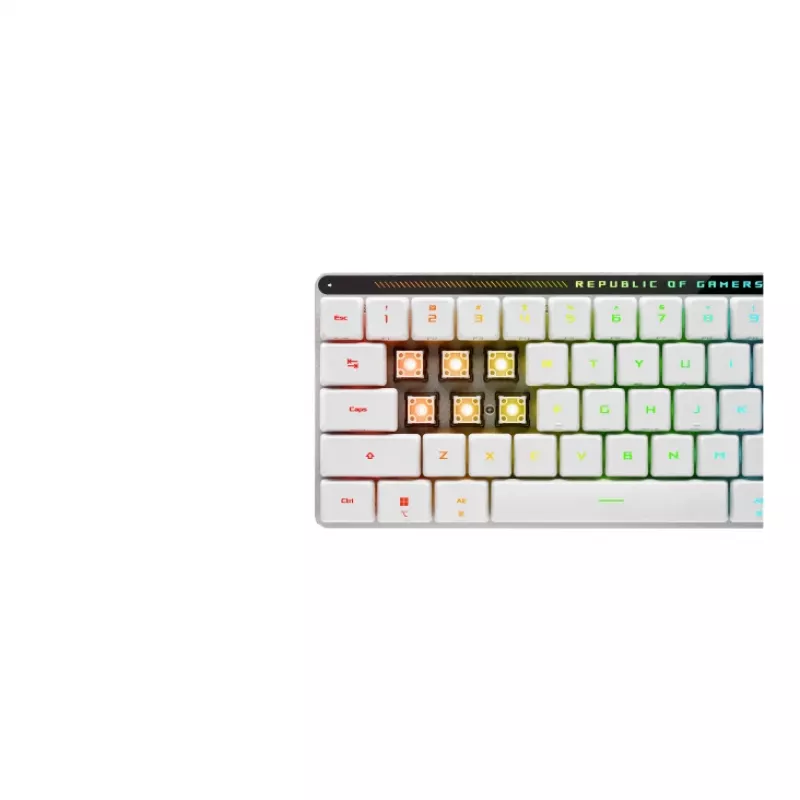 ASUS ROG Falchion RX Low Profile klaviatūra žaidimams USB + RF belaidė + Bluetooth balta