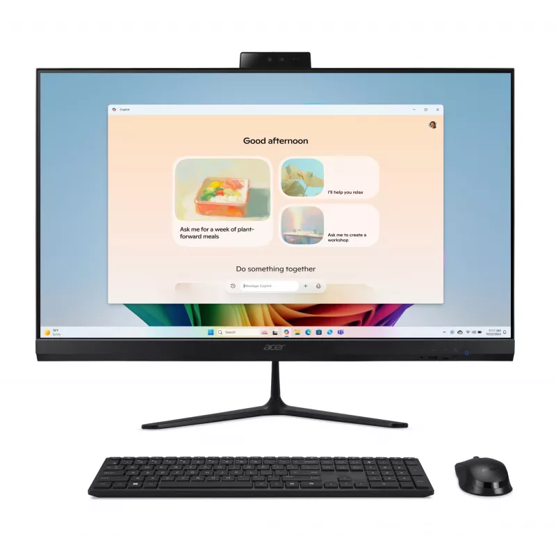 Acer Aspire C27B AI AR7432 NL Copilot+ PC AMD Ryzen™ AI 5 350 68,6 cm (27 colių) 1920 x 1080 pikselių Viskas viename kompiuteris 32 GB DDR4-SDRAM 1 TB SSD Windows 11 Home Wi-Fi 6E (802.11ax) Juoda