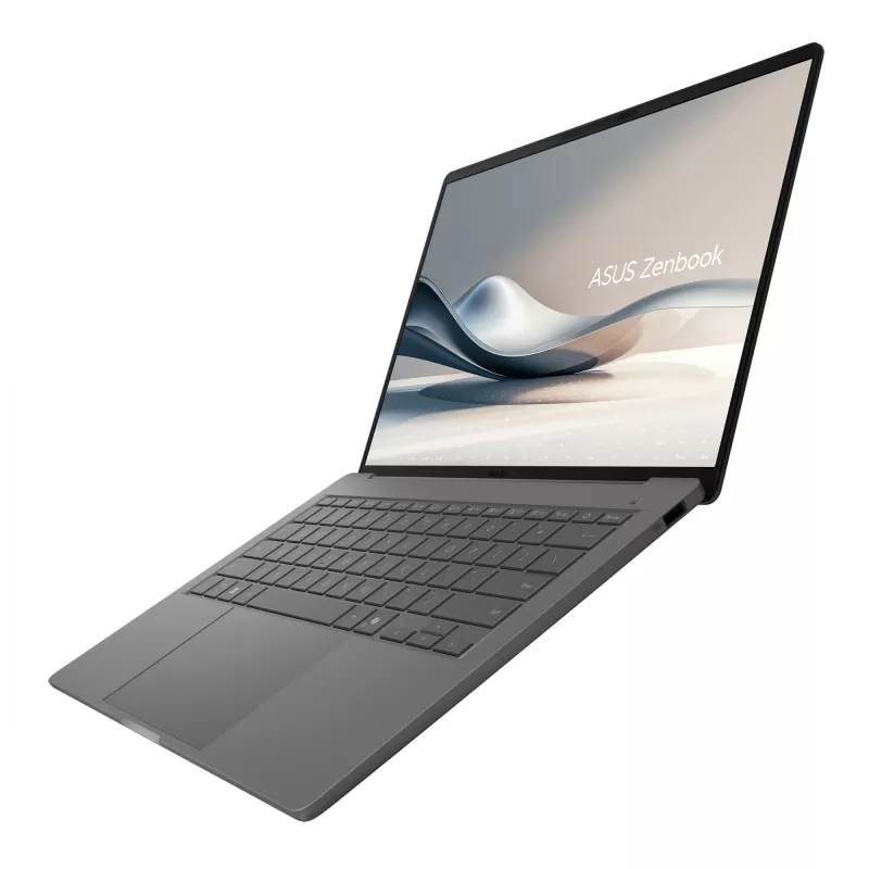 ASUS Zenbook A14 UX3407QA-QD343X nešiojamas kompiuteris 35,6 cm (14 colių) WUXGA Snapdragon X1-26-100 32 GB LPDDR5x-SDRAM 1 TB SSD Wi-Fi 6E Windows 11 Pro pilka