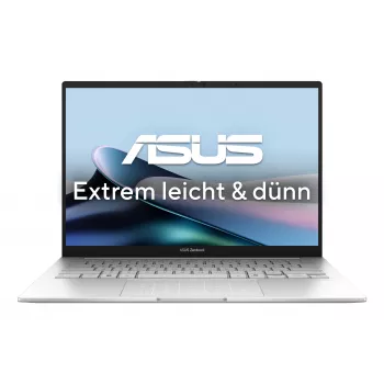 Nešiojamas kompiuteris ASUS Zenbook 14 OLED UX3405CA-QD1302W Intel Core Ultra 7 255H 35,6 cm (14 colių) WUXGA 16 GB LPDDR5x-SDRAM 1 TB SSD Wi-Fi 7 (802.11be) Windows 11 Home German Silver