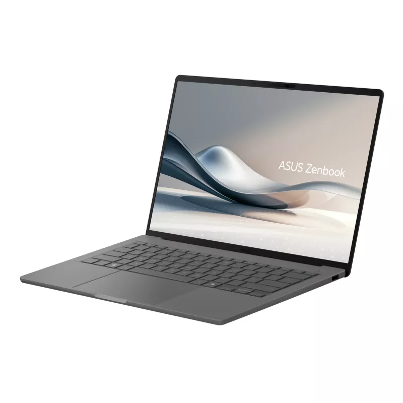 ASUS Zenbook A14 UX3407QA-QD496W Copilot+ PC nešiojamas kompiuteris 35,6 cm (14 col.) WUXGA 32 GB LPDDR5x-SDRAM 1 TB SSD Wi-Fi 6E (802.11ax) Windows 11 Home German Grey