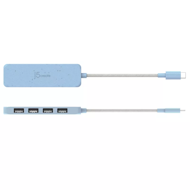j5create JCH341EC ekologiškas USB-C į 4 prievadų Type-A Gen 2 šakotuvas