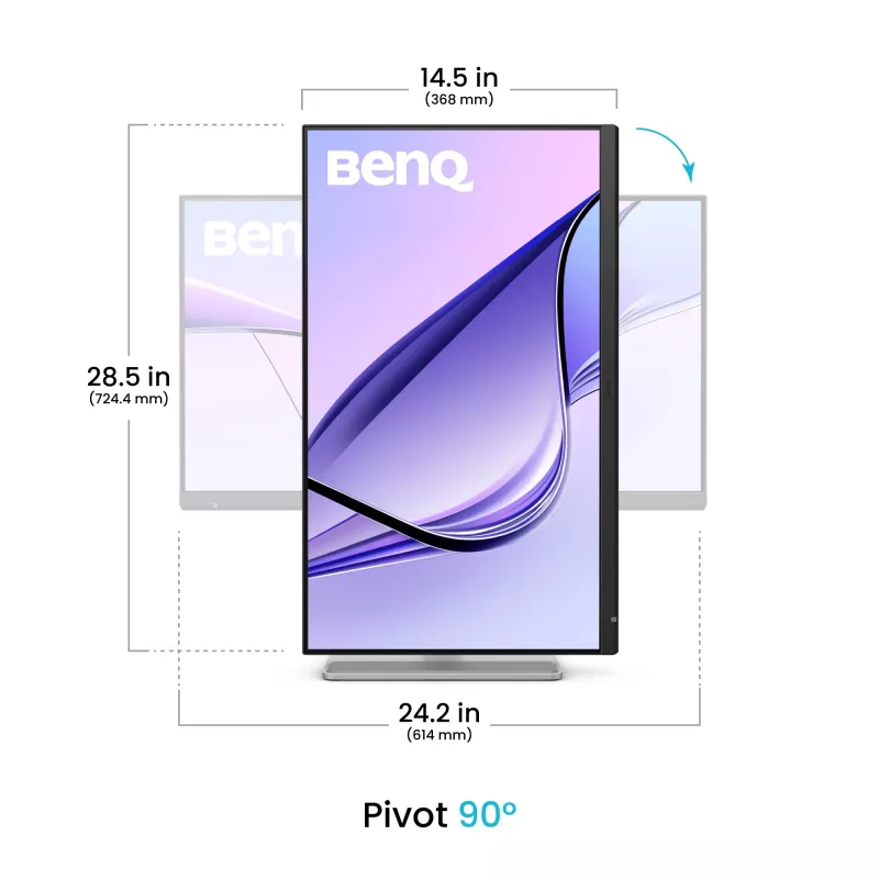 BenQ MA270S 27 colių 5K Ultra HD LED monitorius baltas