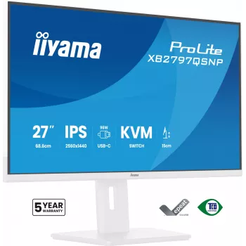 Monitorius iiyama ProLite XB2797QSNP-W1 27 colių IPS LCD 2560x1440 QHD baltas