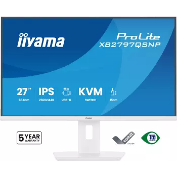Monitorius iiyama ProLite XB2797QSNP-W1 27 colių IPS LCD 2560x1440 QHD baltas