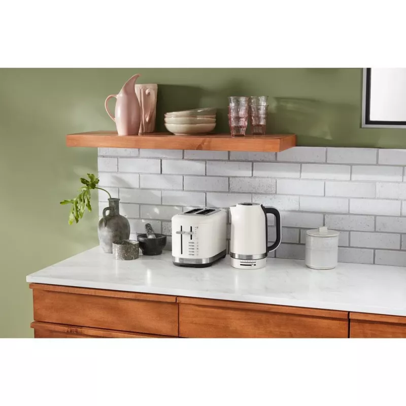 Virdulys elektrinis KitchenAid 5KEK1701EPL 1,7 L 2400 W Juoda, Nerūdijantis plienas, Balta