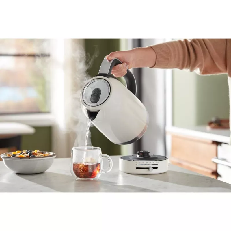 Virdulys elektrinis KitchenAid 5KEK1701EPL 1,7 L 2400 W Juoda, Nerūdijantis plienas, Balta