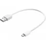 Sandberg MicroUSB sinchronizavimo ir įkrovimo laidas 0,2 m, USB A, Micro-USB B, USB 2.0, baltas