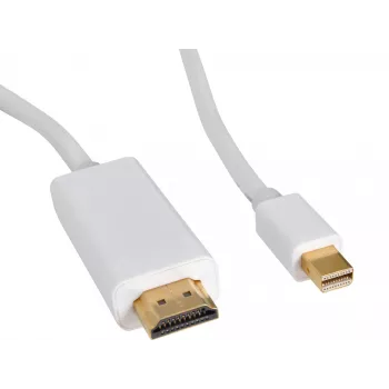 Sandberg MiniDP 1.2 > HDMI 4K 2m, 2 m, Mini DisplayPort, HDMI, Kištukas, Kištukas, Baltas